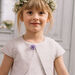 Child girl lilac cardigan with pompom